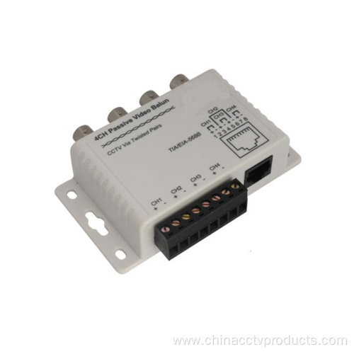 4 Channel BNC to RJ45 /CAT-5 Video Transceiver